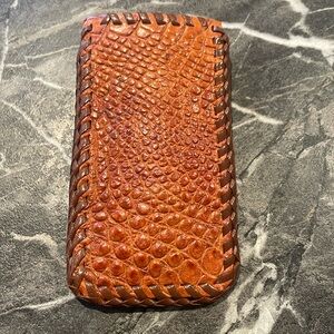 Alligator leather knife holder